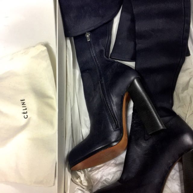 celine thigh high boots