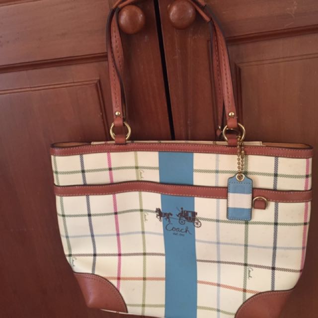 coach checkered bag