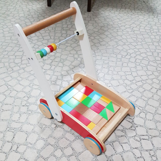 ELC wooden walker & building blocks, Hobbies & Toys, Toys & Games on