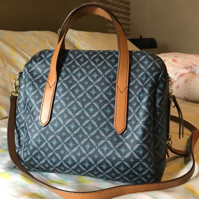 Fossil sydney satchel blue multi new arrivals