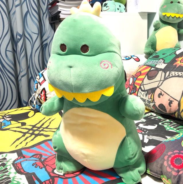 green dinosaur plush