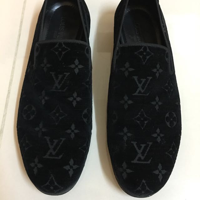 Louis Vuitton Monogram Velvet Loafer Luxury Apparel on Carousell