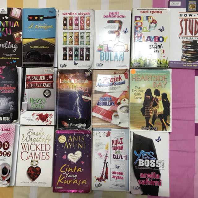 Novel Melayu Dan Inggeris Each Rm5 Books Stationery Books On Carousell