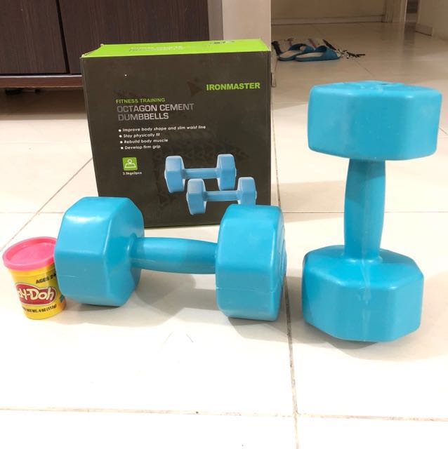 Octagon Cement Dumbbell 3.5 kg x 1 pair Sports Equipment