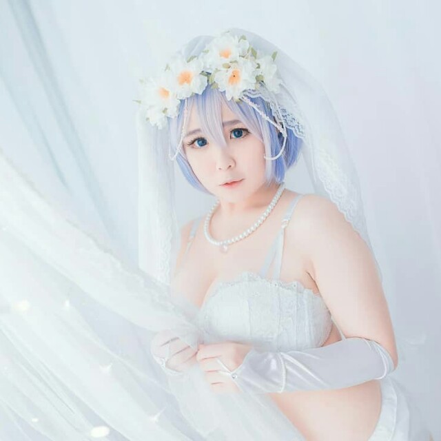 Rezero Rem Wedding Cosplay Entertainment J Pop On Carousell