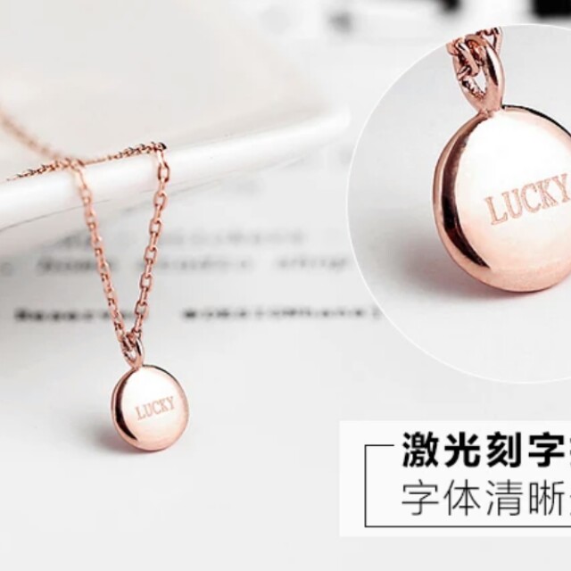 S925 RoseGold DoctorCrush Park Shin Hye Necklace lucky Charm