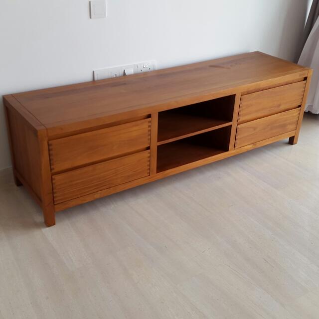 Scanteak on sale tv console