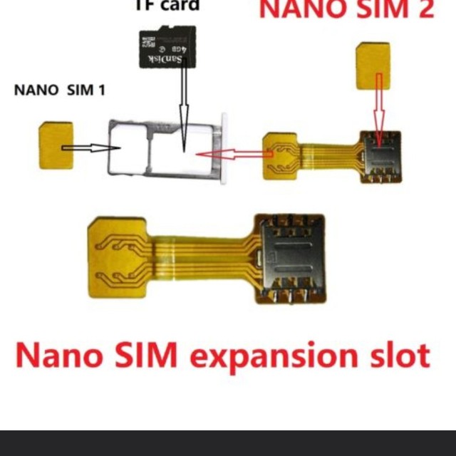 Sim Card Extender Hybrid Dual Sim Slot Adapter Nano Mobile