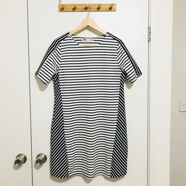 Temt Black And White Striped Dress Women S Fashion Clothes On