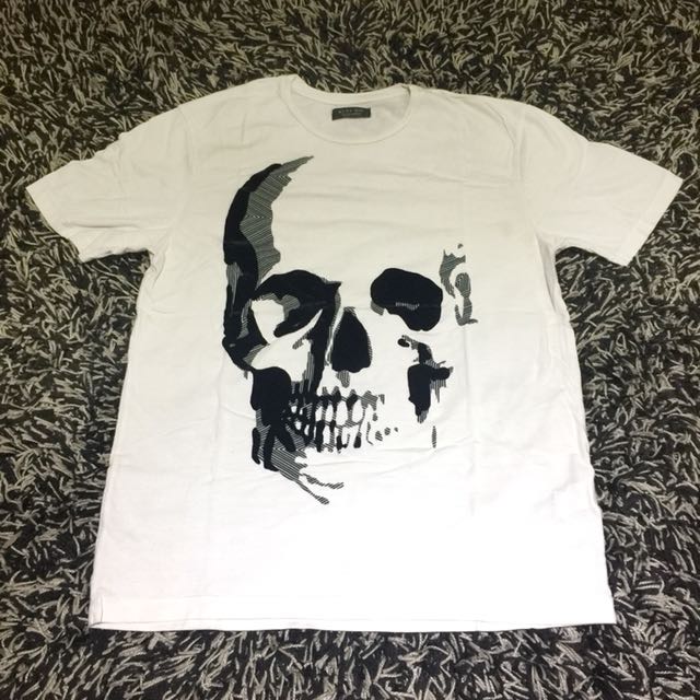 zara man skull t shirt