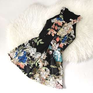Dress Floral Black Premium S