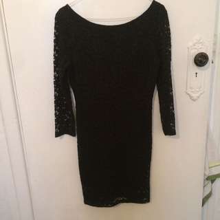 Forever 21 black lace dress
