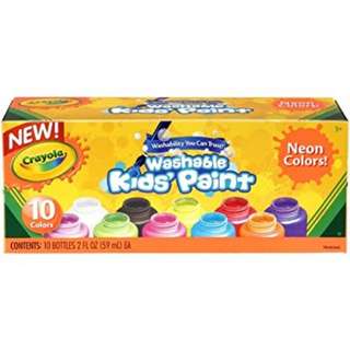  Crayola Washable Kid's Paint, Assorted Colors, Pack of 10 :  Toys & Games