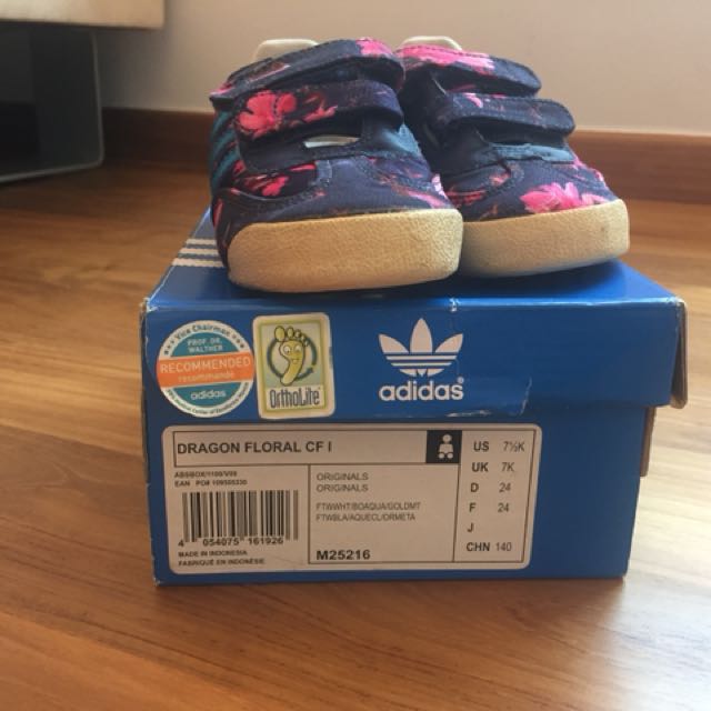 Adidas Dragon Floral sneakers US size 7.5 Babies Kids Babies Kids Fashion on Carousell