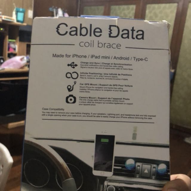 Cable Data Coil Brace (Category: Cables & Adaptors) located in Manila. Submitted by natyforchristmas (Listing ID 153809046, Image 3). Description: For cars, cables and tables.