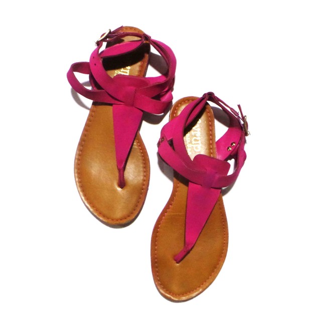Hot pink sandals, Women's Fashion 