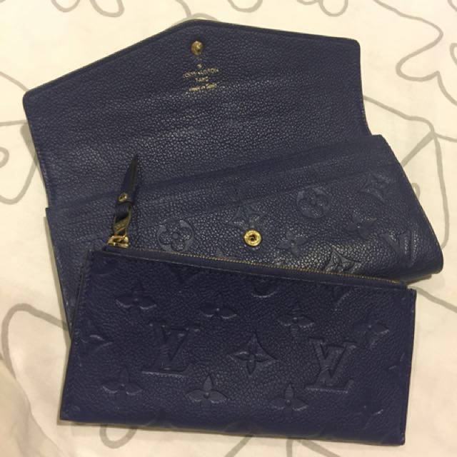 Louis Vuitton Monogram Empreinte Leather Curieuse Wallet Fuchsia