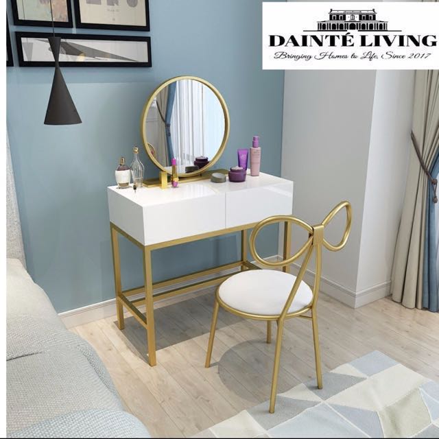 Luxe Minimalist Vanity Set Furniture Tables Chairs On Carousell