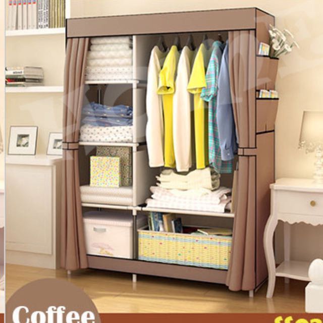 Offer Canvas Wardrobe Organizer Furniture Shelves Drawers On
