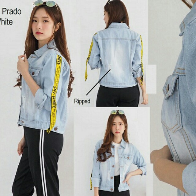 jaket jeans off white