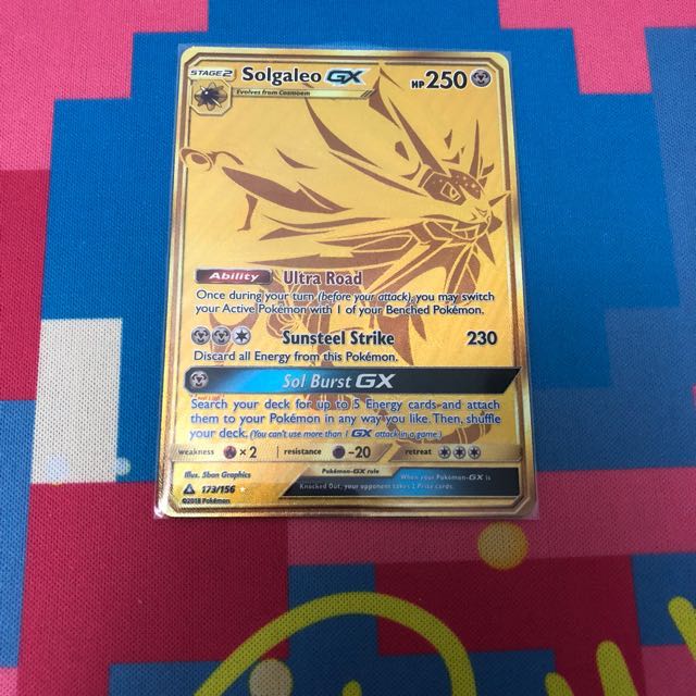  Pokemon - Solgaleo GX - 173/156 - Secret Rare - Sun