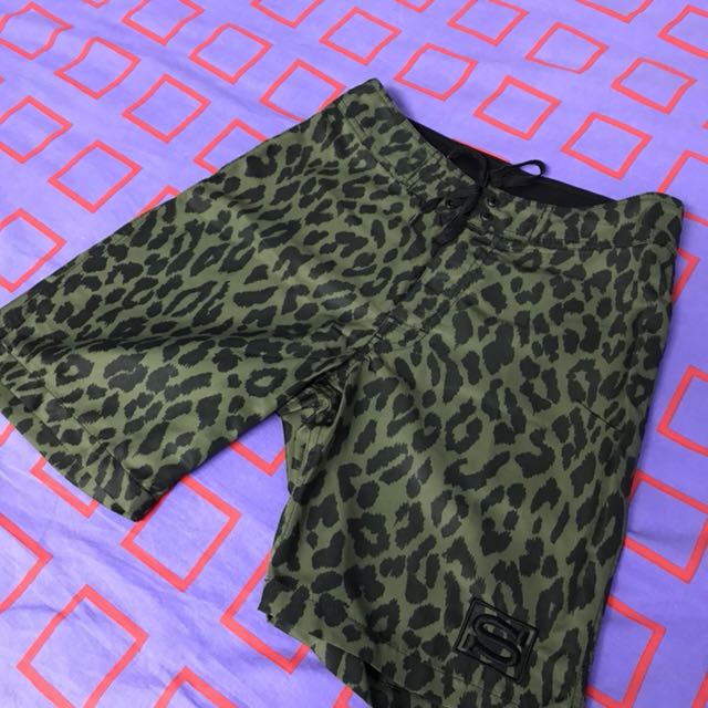 supreme leopard shorts