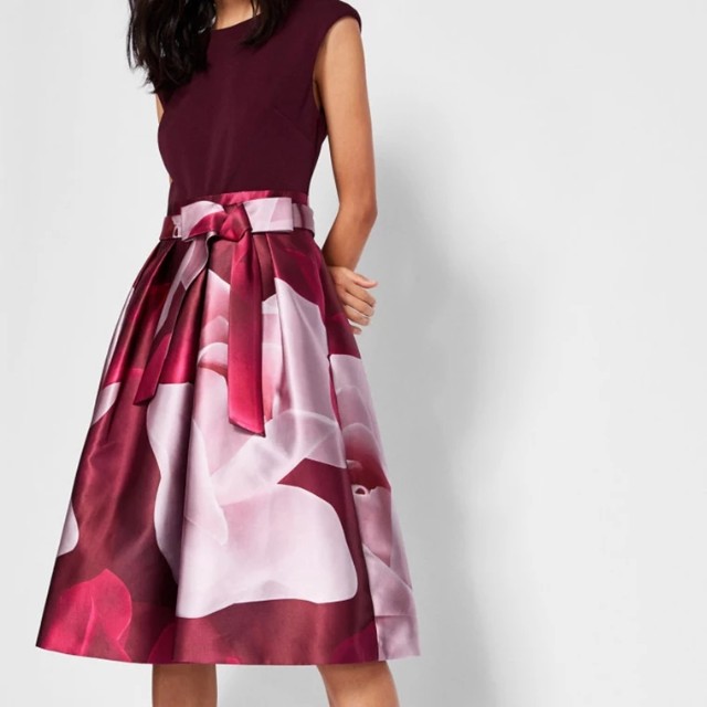 ted baker wine dress