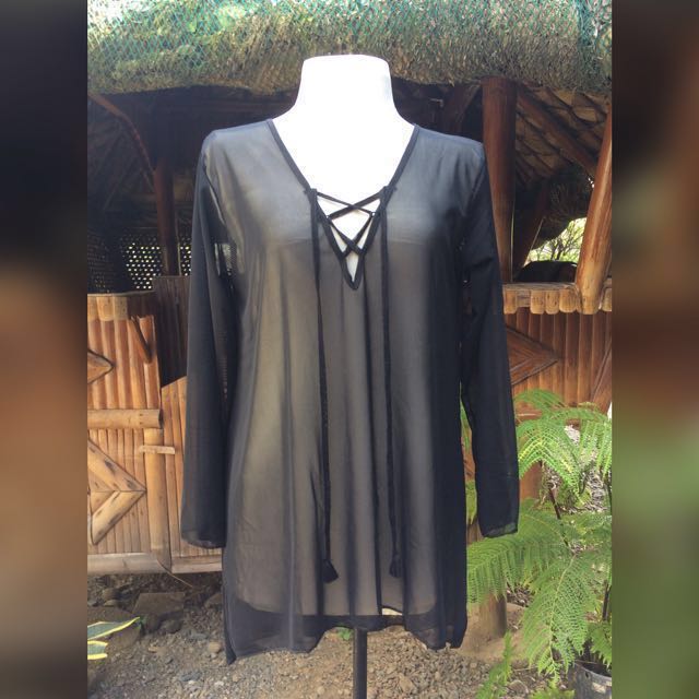 20% off RESTOCKED Mesh Coverup Top / Blouse (Category: Blouses) located in Bulacan. Submitted by solannawear (Listing ID 141447090, Image 1). Description: ☑️BRAND NEW MESH COVERUP TOP / BLOUSE ☑️Free size. Fits small to extra large. ☑️Unique design ☑️Made in the Philippines ☑️Onhand ☑️Limited stocks only! Order now! ☑️Discounts when you order other items from my shop! Message me for inquiries. Mabait po ako 😊 #sexy #beach #summer #summerwear #su