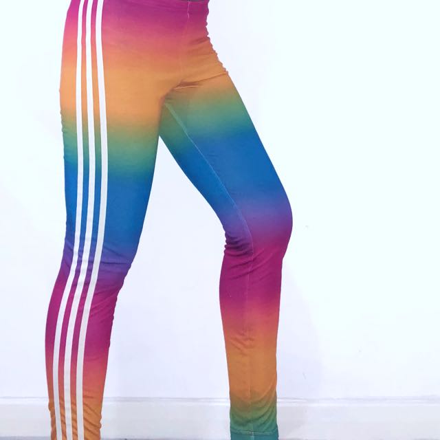 adidas rainbow leggings