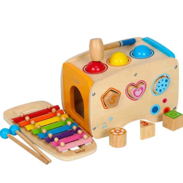 Hape Pound Tap Bench With Slide Out Xylophone Wooden Toys Kids Educational New Wooden Handcrafted Pretend Play Toys Toys Hobbies Japengenharia Com Br