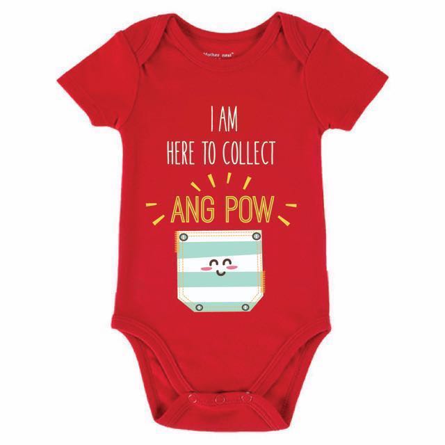 Bn Ready Stocks Cny Chinese New Year Baby Onesie Romper Nb 18m Sizes Babies Kids Babies Apparel On Carousell
