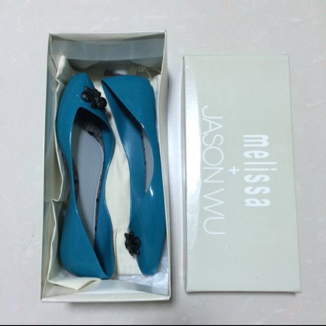 Ballerines Melissa + Jason Wu Turquoise - Trippy, En Caoutchouc, Neuves