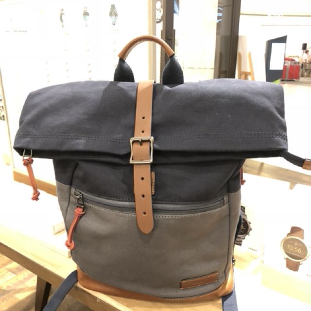 fossil canvas backpack