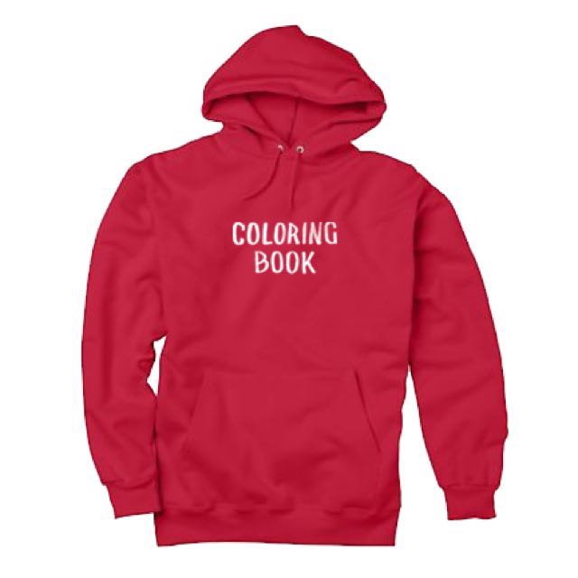 Chance the Rapper Hoodie Red Coloring Book Size M Authentic