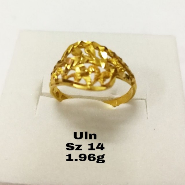 Cincin Emas 916 Women S Fashion Jewellery On Carousell Selain bentuknya yang indah, emas juga memiliki nilai jual yang cukup tinggi, sehingga tidak. cincin emas 916