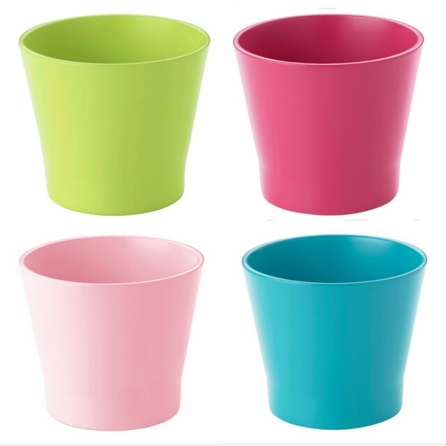 Ikea Papaja 9cm Indoor Plant Pots Turquoise Dark Pink Light Pink And Green Gardening On Carousell