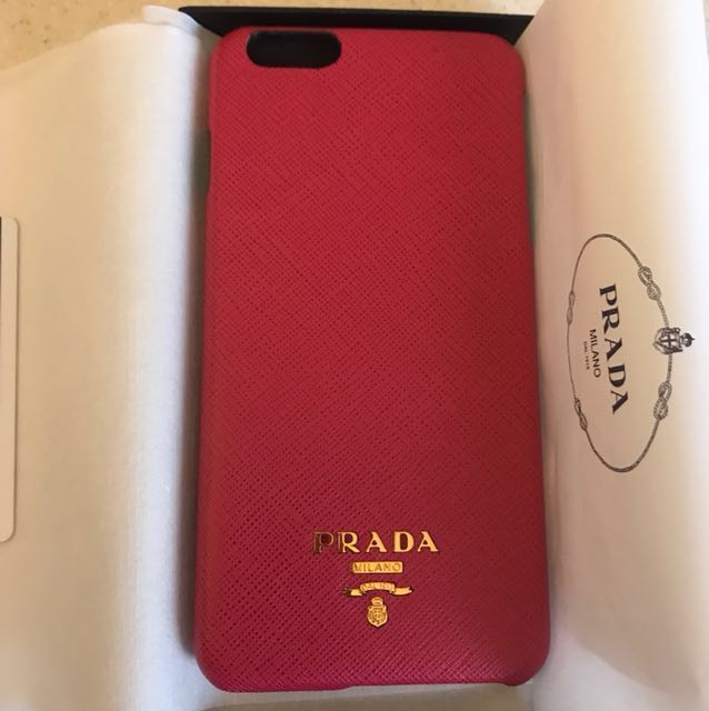 Monnik Gevlekt pin iPhone 6 Plus Prada case BNIB pink Leather perfect valentine gift, Luxury,  Accessories on Carousell