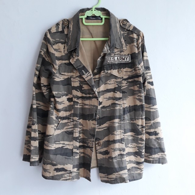 Jaket Parka Motif Us Army Women S Fashion Women S Clothes On Carousell