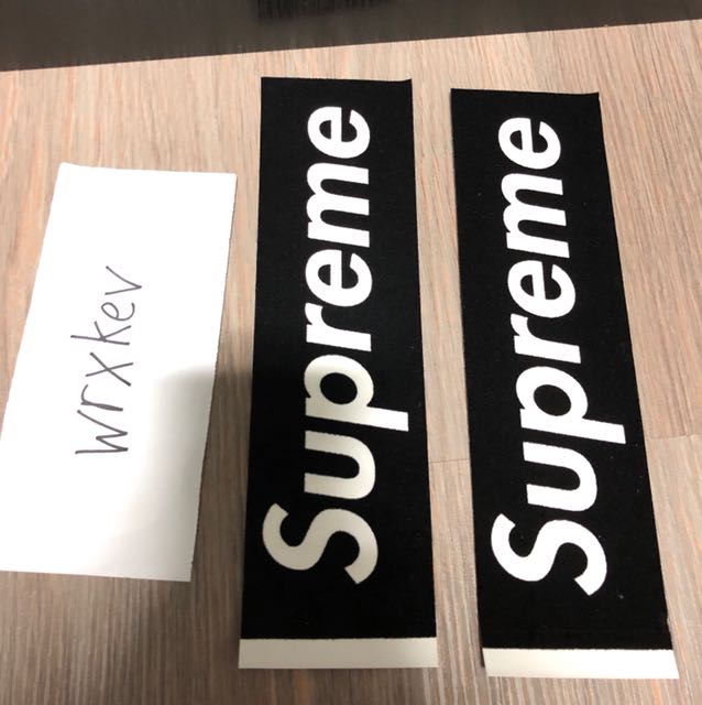Last 2 Supreme stickers black felt Men s Fashion Tops Sets
