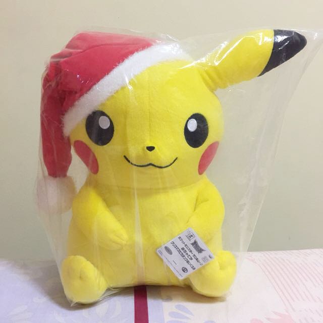 santa pikachu plush