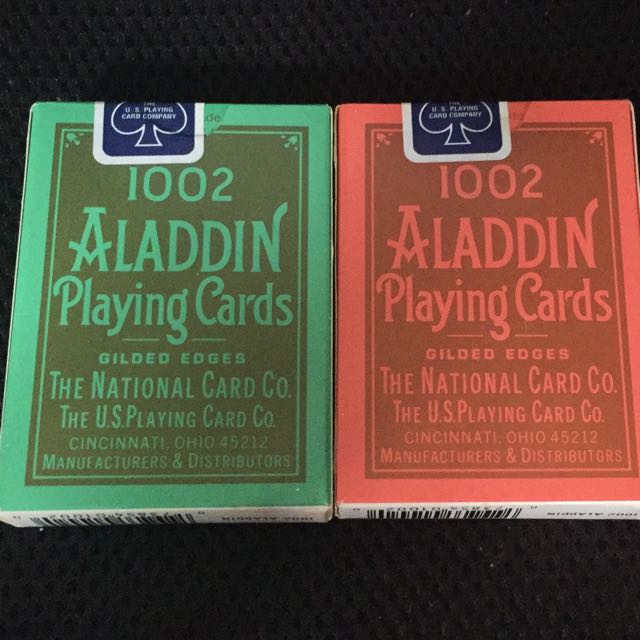 Aladdin New Uncancelled Casino Playing Cards - Gold