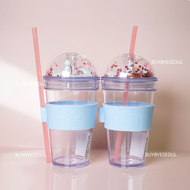 Starbucks Korea V Day Cat Figure Cold Cup 473ml Home Appliances