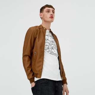 Faux Leather Jacket Original Pull & Bear