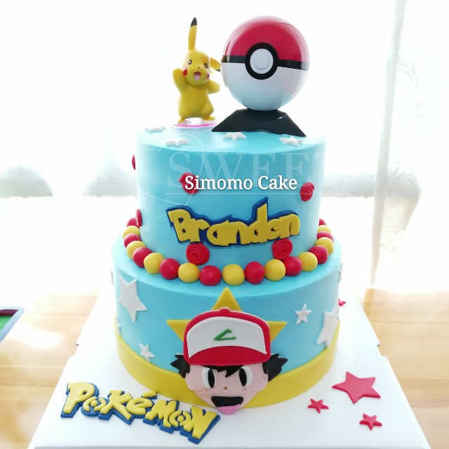 3d Pokemon Pokemon Ash Pikachu Ball Birthday Cake Food Drinks