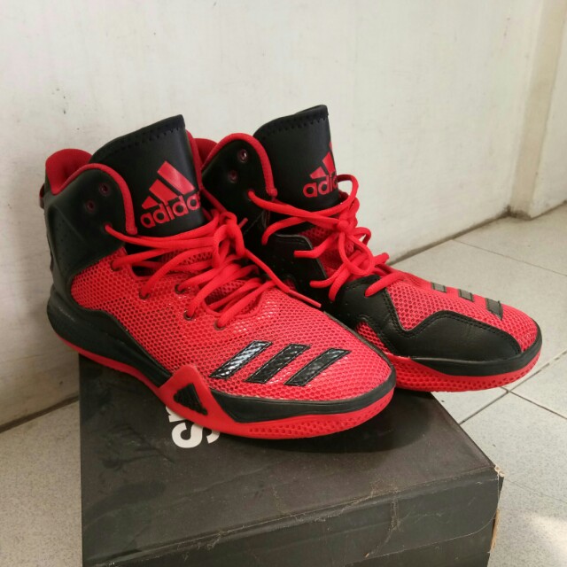 Red/Black Adidas Bounce Mid cut 