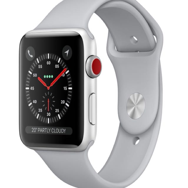 Watch series 3 silver cheap aluminium sport band fog