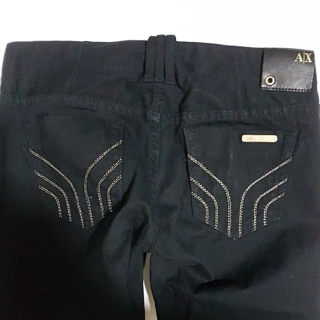 Gold Exchange Zip W Skinny Black Jeans Ax Armani Fashion Women's qx50gSwwY