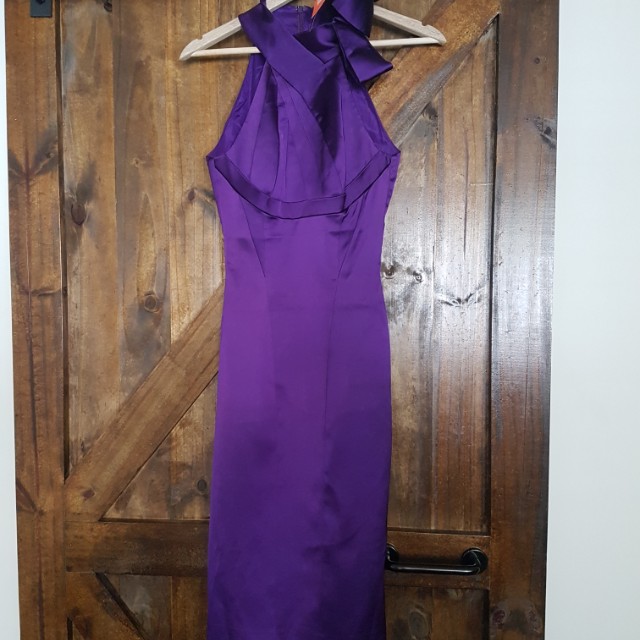 karen millen purple satin dress