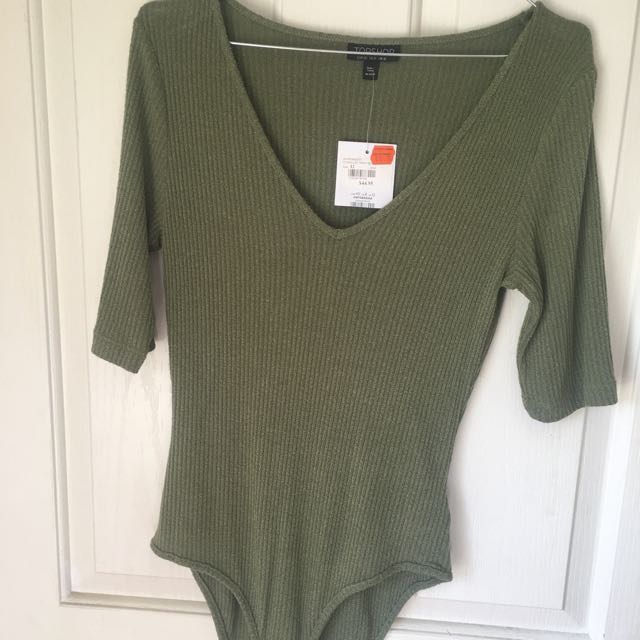 khaki green bodysuit
