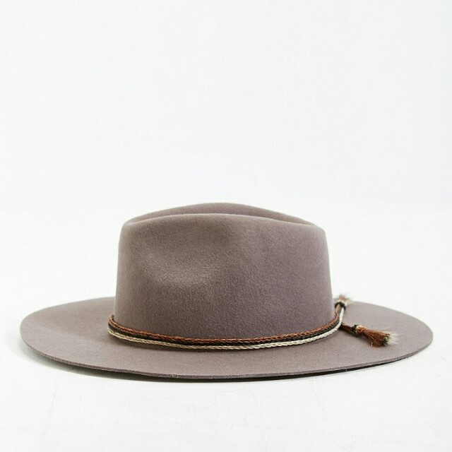 Brixton Leonard Taupe Grey Fedora Hat Men s Fashion Watches Accessories Caps Hats on Carousell